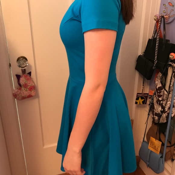 Amanda Uprichard | Dresses | Short Sleeve Blue Dress | Poshmark